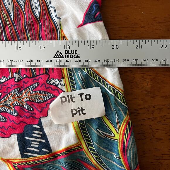 Soft‎ Surroundings Womens M Tigerwood Tunic Top Artsy Boho Coastal Resort Beach - Picture 8 of 11